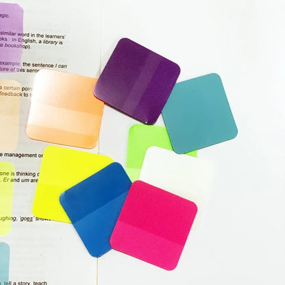 Transparent Sticky Notes Set - 8 Colors 160 Sheets Waterproof Clear