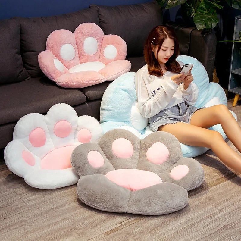 Cat Paw Shape Chair Cushion - Cozy Seat Pad Floor Pillow