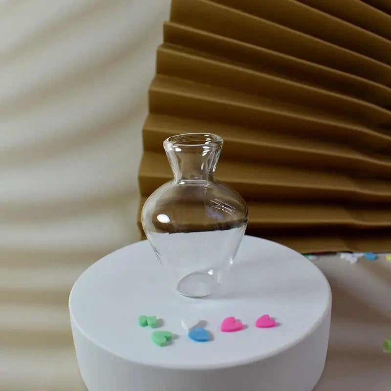 Miniature Glass Vase - Dollhouse Fairy Garden Hydroponic Decor