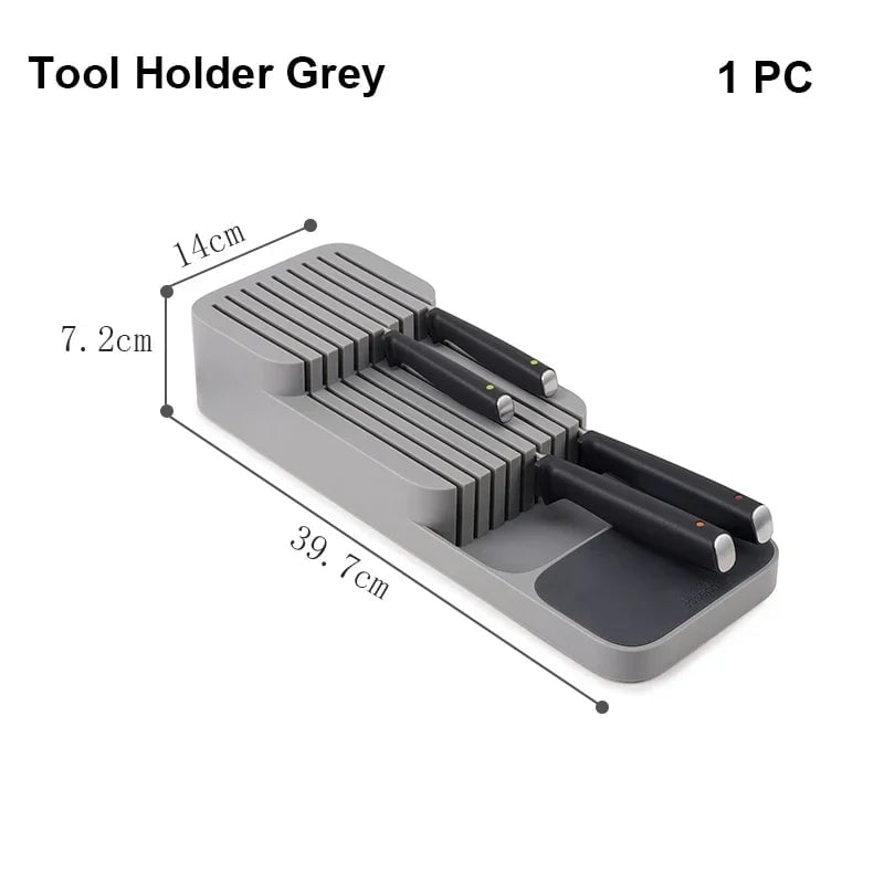 Kitchen Drawer Organizer Tray - Cutlery Storage Box Silverware