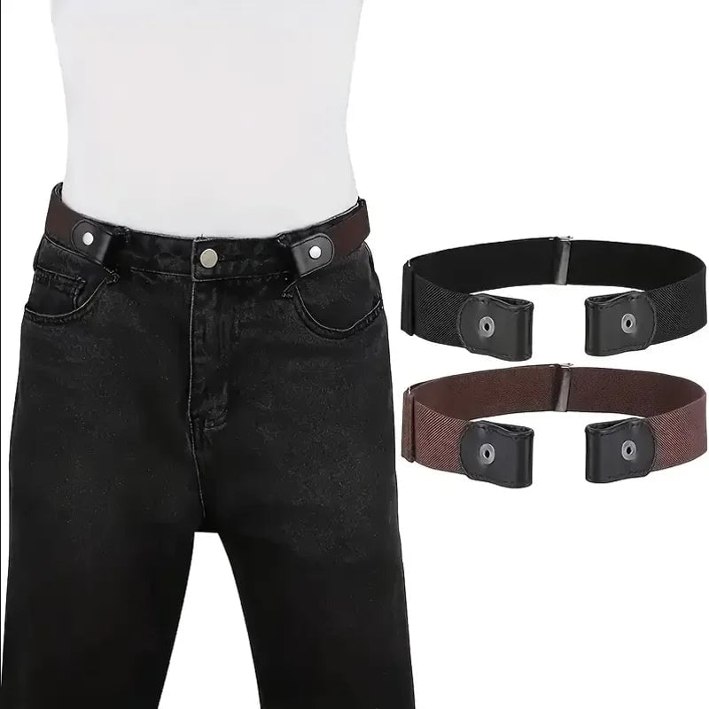 Invisible Elastic Belt - Traceless No-Buckle Design for Jeans & Pants