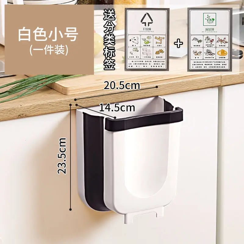 Folding Kitchen Car Trash Can - Space-Saving Waste Bin Dustbin