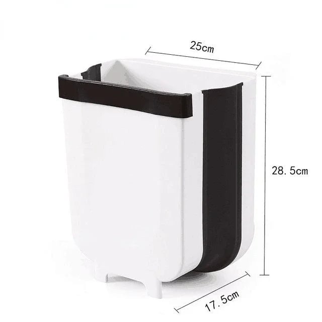 Folding Kitchen Car Trash Can - Space-Saving Waste Bin Dustbin