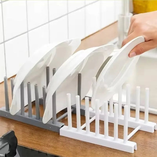 Stainless Steel Kitchen Storage Rack - Pot Cover Bowl Dish Organizer