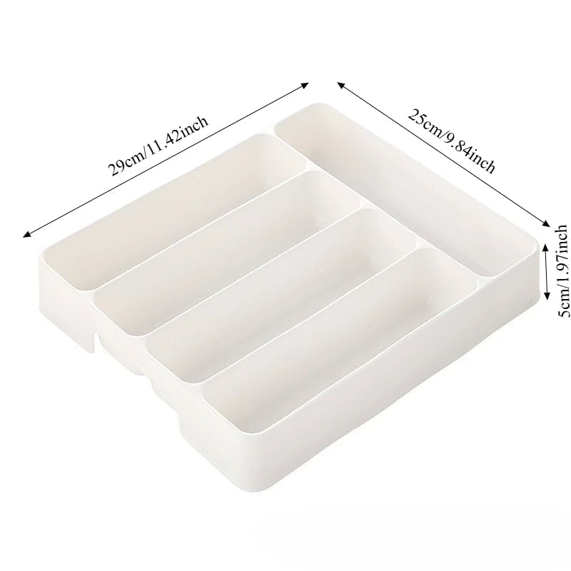 Adjustable Kitchen Drawer Organizer Divider Tray for Utensils