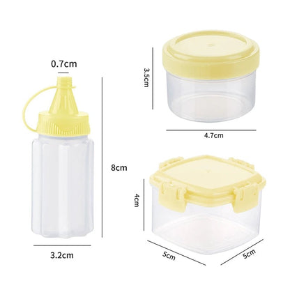 3Pcs Mini Squeeze Bottles Portable Salad Dressing Containers BBQ
