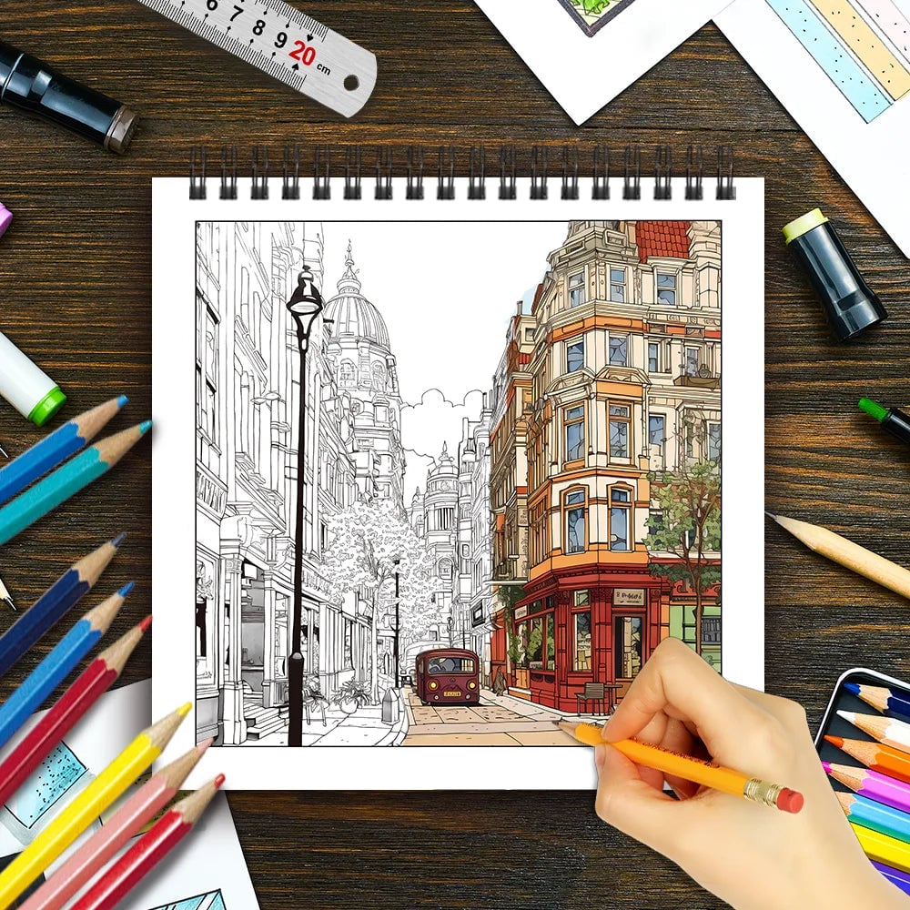 Adult Coloring Book 30 Sheets 8.3x8.3 Spiral Bound Women's Drawing