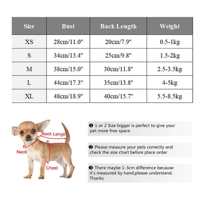 Soft Fleece Dog Hoodie - Warm Pet Clothes Small Medium Dogs