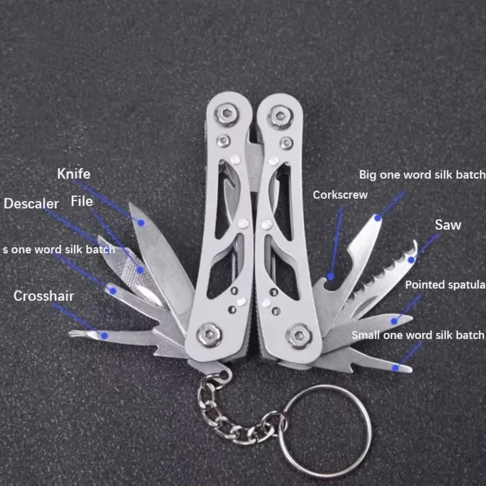 Stainless Steel Multi-Tool Pliers - Folding Camping Survival Tool