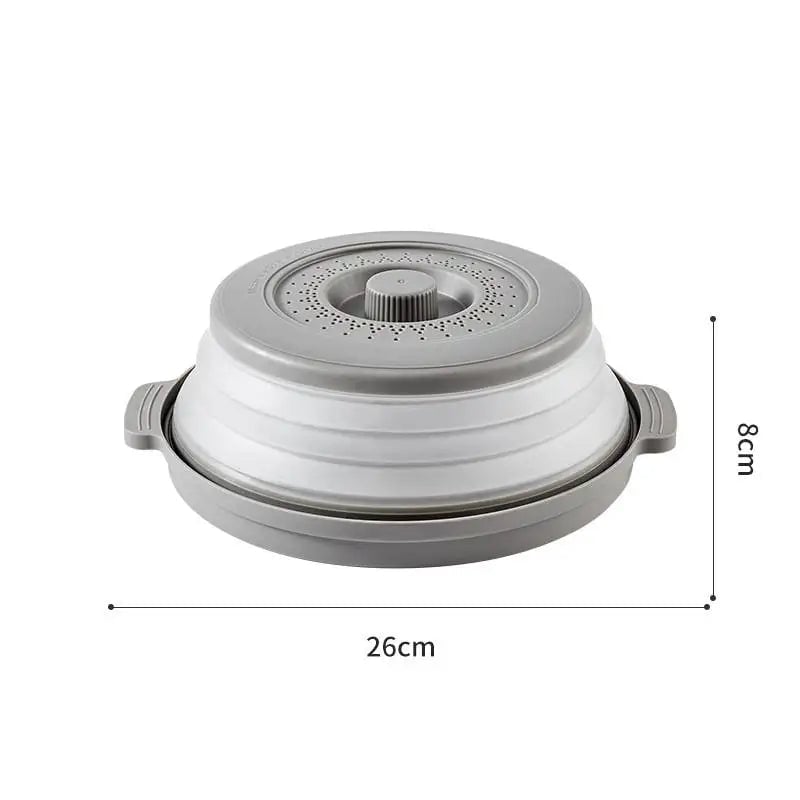 Foldable Microwave Splatter Cover & Steaming Colander - Silicone