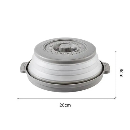 Foldable Microwave Splatter Cover Food Guard Steamer Collapsible