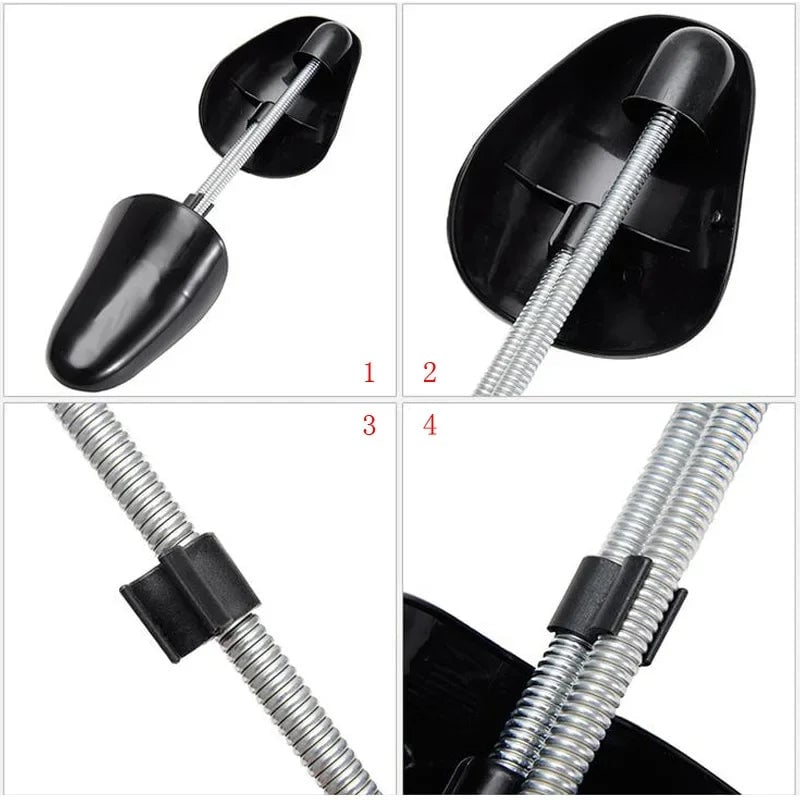 Adjustable 2-Way Shoe Stretcher Black Plastic Women Men Pair