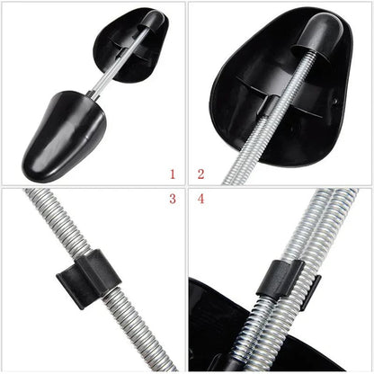 Adjustable 2-Way Shoe Stretcher Black Plastic Women Men Pair