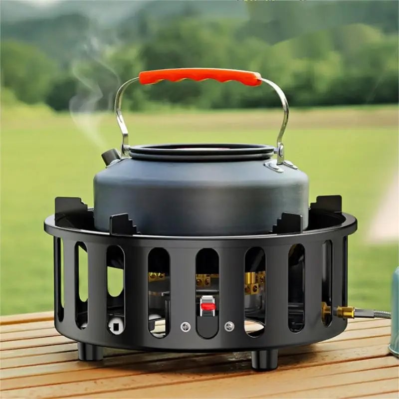 7-Core 19800W Portable Gas Camping Stove Electronic Ignition Windproof