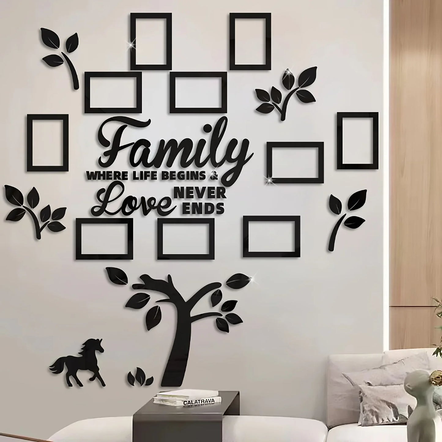 3D Acrylic Photo Frame Wall Decor Set with Poster Templates