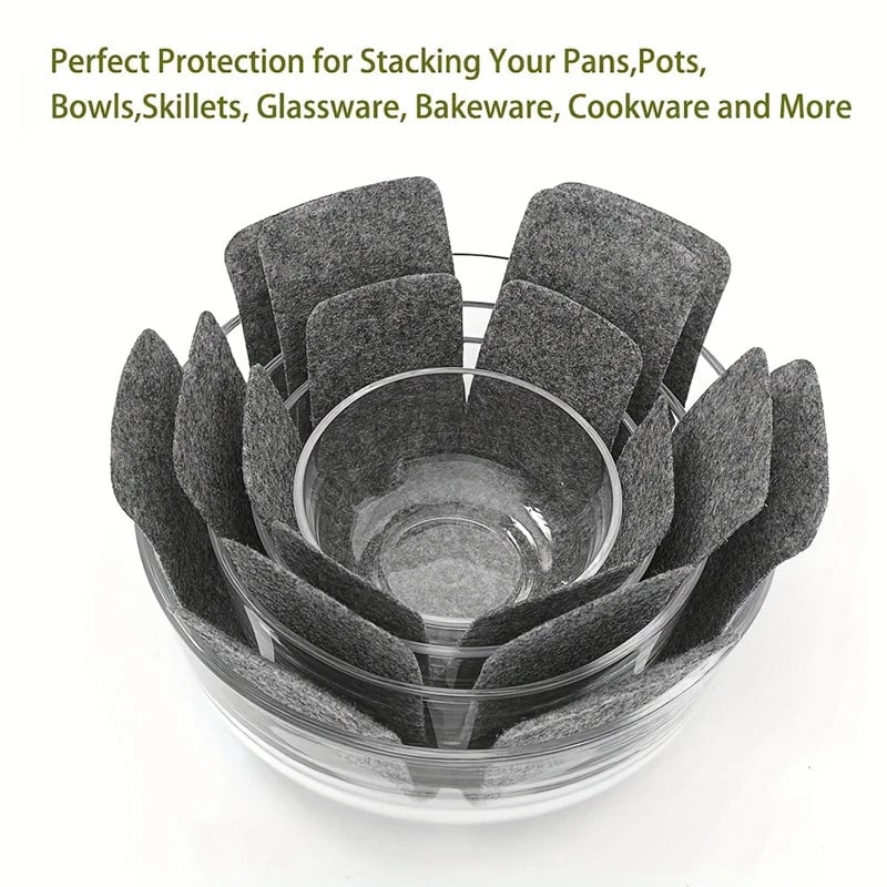 Heat Resistant Felt Pot Pan Protector Divider Pads Cookware Mats