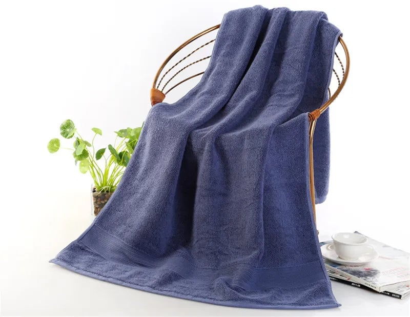 Pure Cotton Bath Towel 70x140cm - Hotel Quality Thick Beach Towel