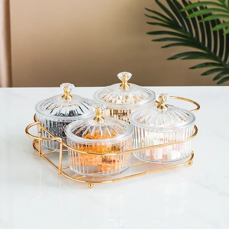 Glass Serving Bowl with Lid - Multi-Purpose Party Platter