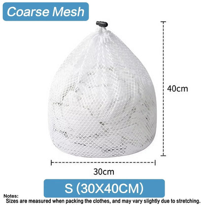 Large Capacity Drawstring Mesh Laundry Bag - 4 Sizes Available
