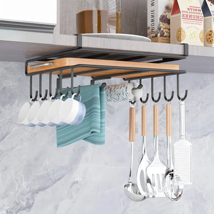 Under Cabinet Storage Basket Rack - Kitchen Cutting Board Organizer