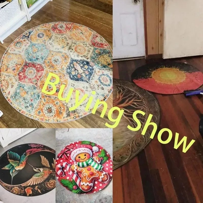 Soft Non-Slip Round Kids ABC Alphabet Mat - Bear Design Nursery Rug