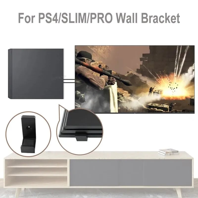 3PCS PS4 Wall Mount Bracket Set - Pro/Slim/Original Console Holder