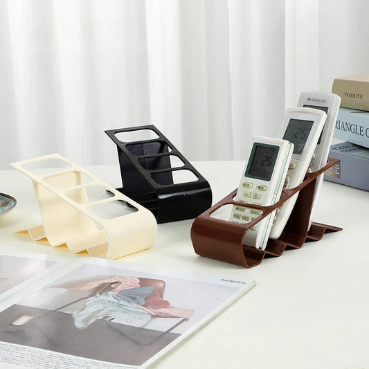 Multi-Compartment Remote Control Organizer Anti-Slip Storage Rack