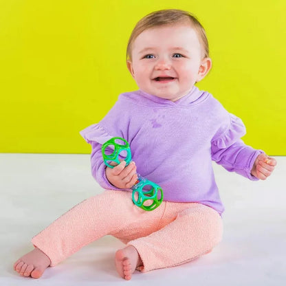 Baby Teether Rattle Barbell Toy - Safe BPA-Free 3+ Months