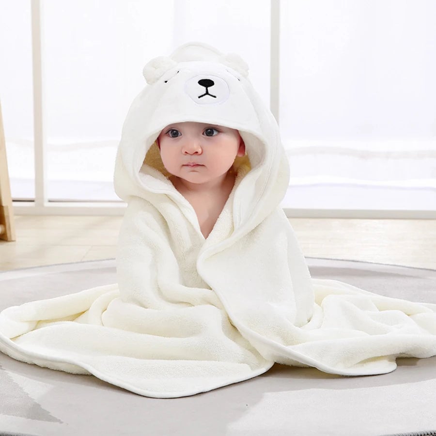 Baby Animal-Shaped Hooded Bathrobe - Quick-Dry Soft Bath Towel Wrap