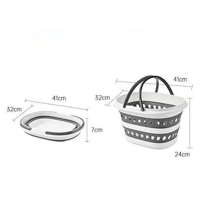 16L Collapsible Laundry Basket with Handles - Space-Saving Storage