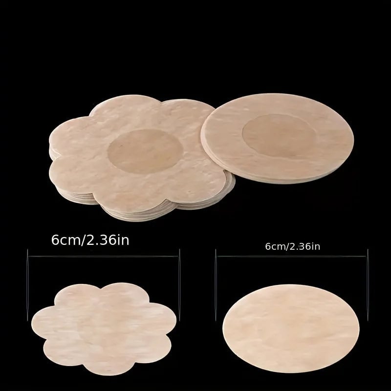 100pcs Invisible Self-Adhesive Nipple Patches Disposable Strapless
