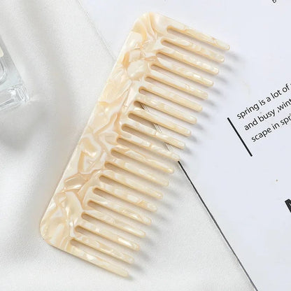 Wide Tooth Acetate Hair Comb Anti Static Korean Massage Hairbrush