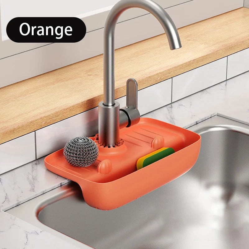 Rubber Anti-Slip Faucet Drain Rack - Splash Proof Kitchen Mat