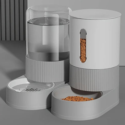Large Capacity Automatic Cat Feeder & Water Dispenser Set