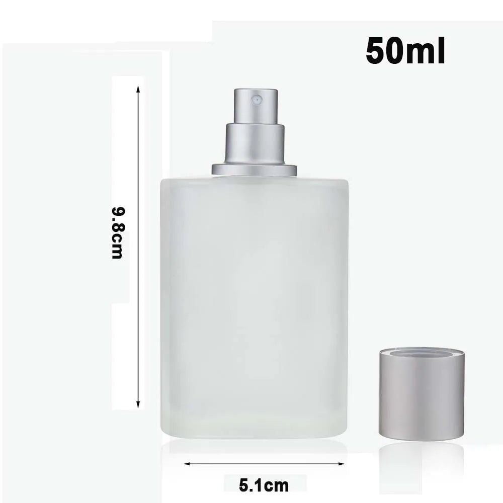 50ml 30ml Sandblasted Glass Perfume Bottle with Screw Top Spray
