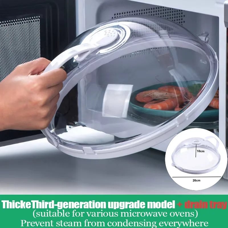 Heat Resistant Transparent Microwave Splash Cover Food Steam Guard