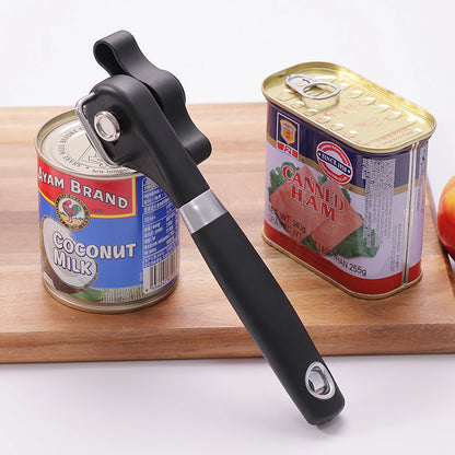 Plastic Manual Can Opener - Safety Side Cut Easy Grip Hand Actuated
