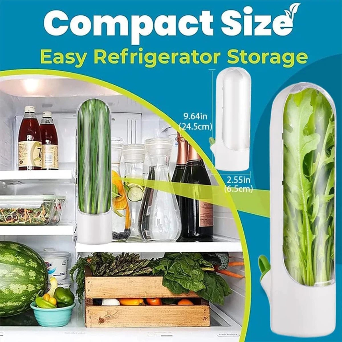 Herb Storage Container Set Fresh Keeper Refrigerator Containers