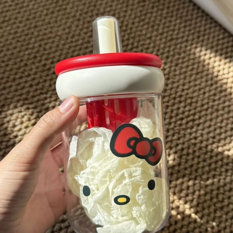 Large Hello Kitty Water Bottle 32oz with Straw - Sports Outdoor Cup