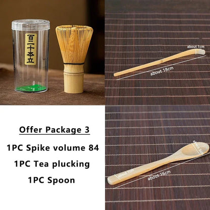 Bamboo Matcha Tea Set - Chasen Whisk & Chashaku Spoon Kit