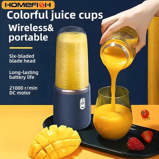 6-Blade Electric Portable Blender Bottle - Juice Smoothie Maker