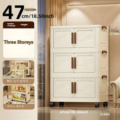 Foldable Storage Box Clear Door - Durable Organizer Clothes Books
