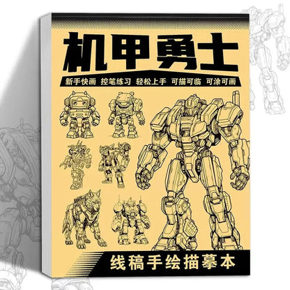 Anime Line Art Drawing Book - 48 Pages Hand-Drawn Outlines Tracing