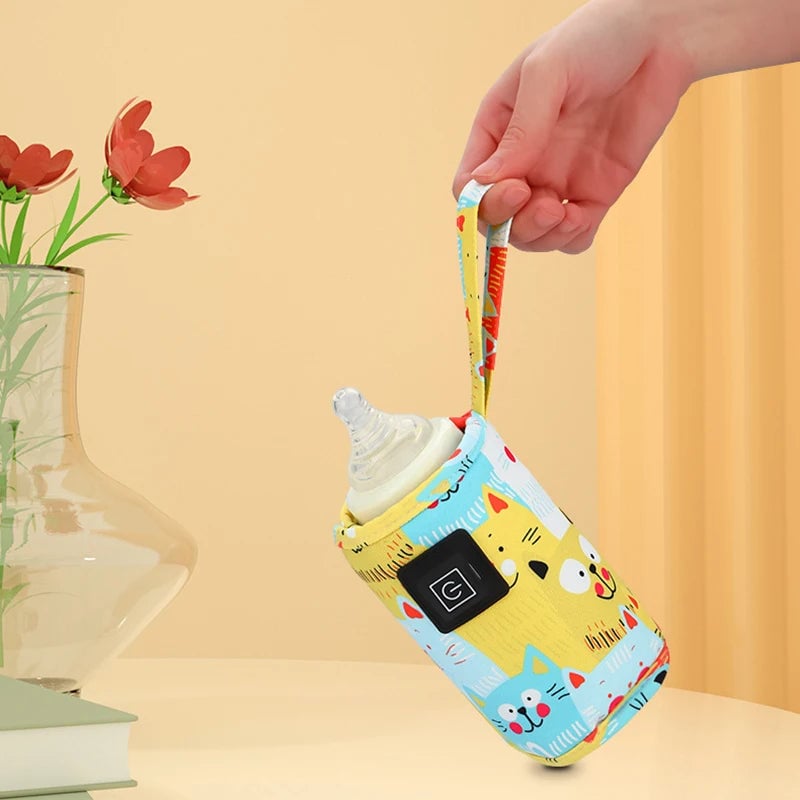 USB Portable Bottle Warmer - Travel Insulated Milk Water Heater