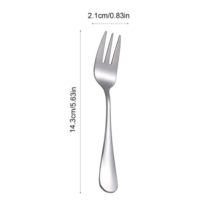 6-Piece Stainless Steel Fruit Dessert Forks Small Cutlery Set