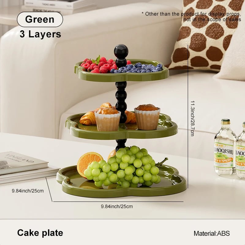 Multi-Tier French Style Fruit Cake Stand - Elegant Afternoon Tea Tray