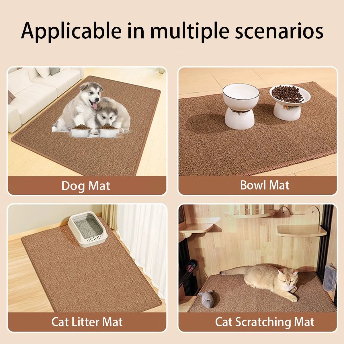 Large Non-Slip Cat Scratching Mat Carpet Pet Bed Sofa Protector