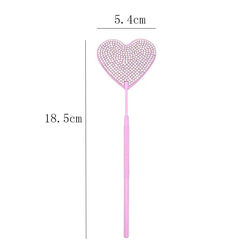 Stainless Steel Magnifying Lash Mirror - Diamond Multifunction Makeup