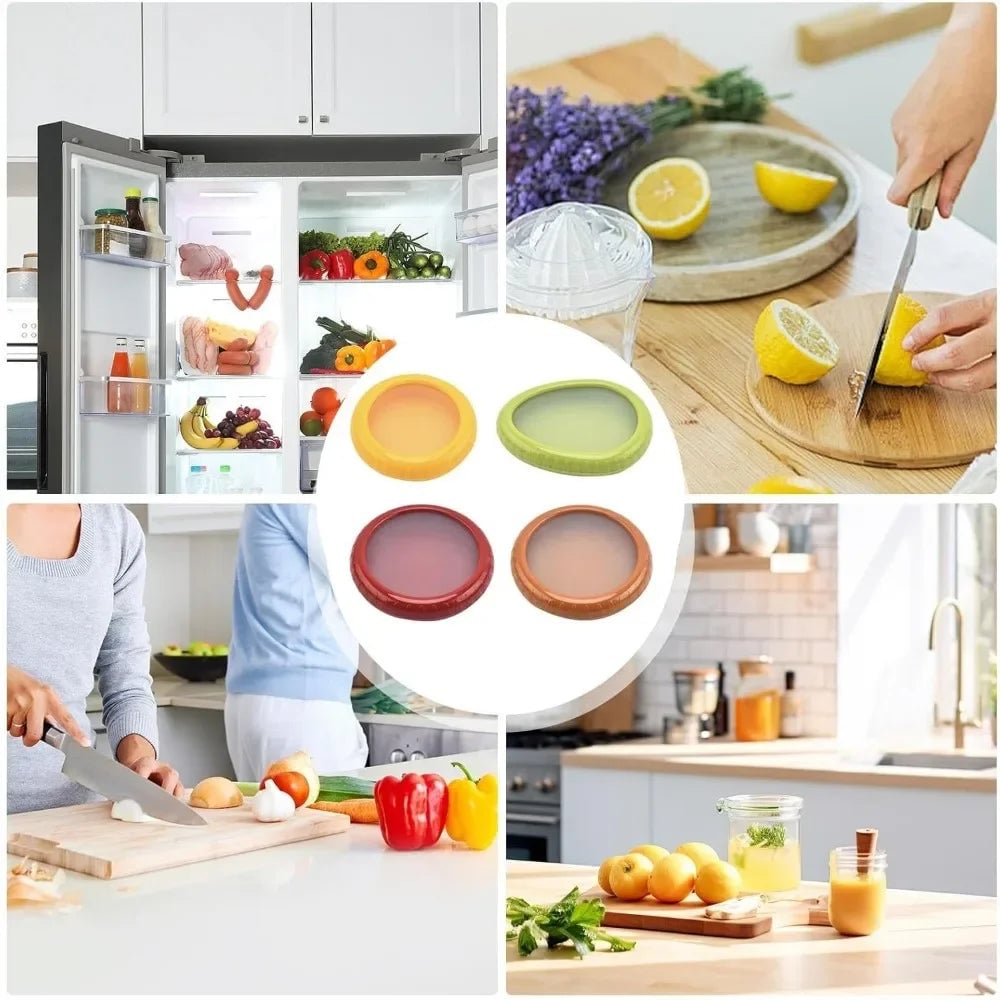 Silicone Fruit Storage Boxes Set - Reusable Food Savers 1-4Pcs