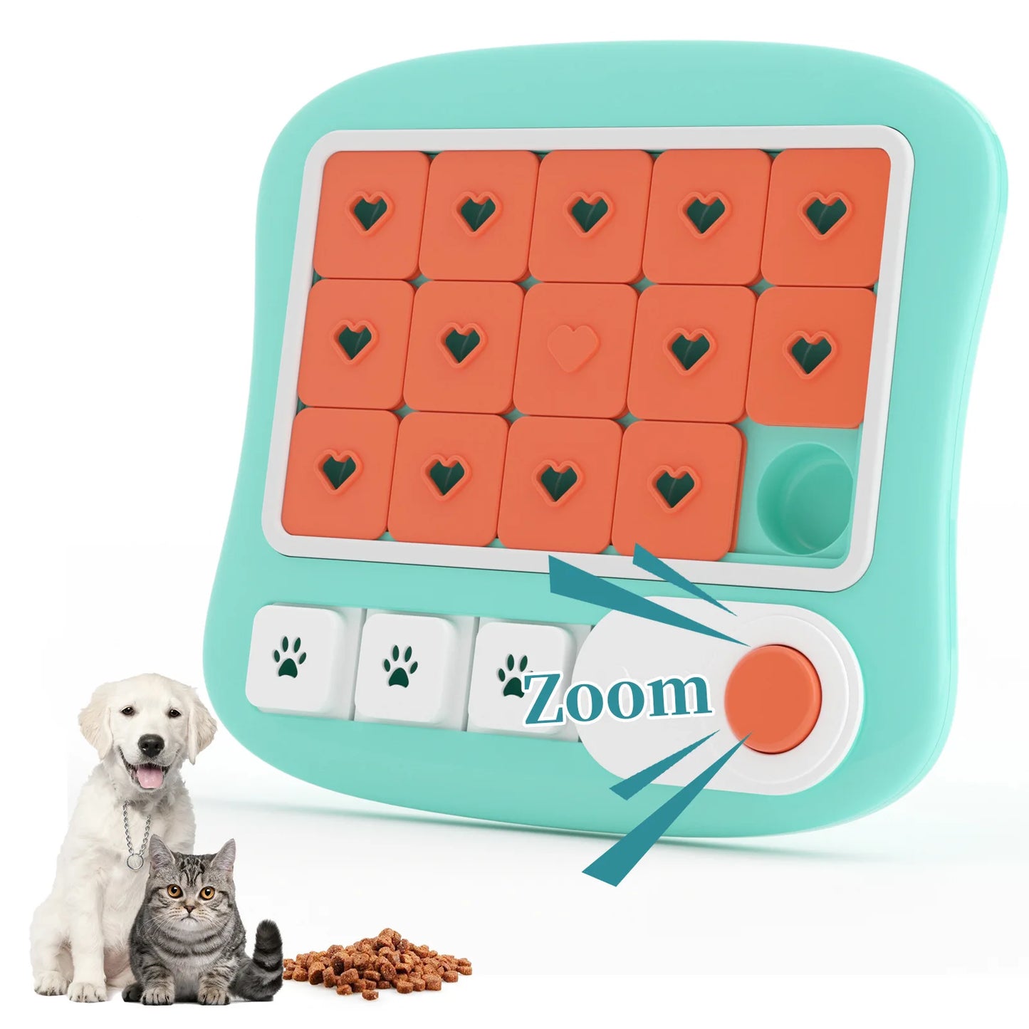 Interactive Slow Feeder Dog Bowl - IQ Puzzle NonSlip Food Dispenser